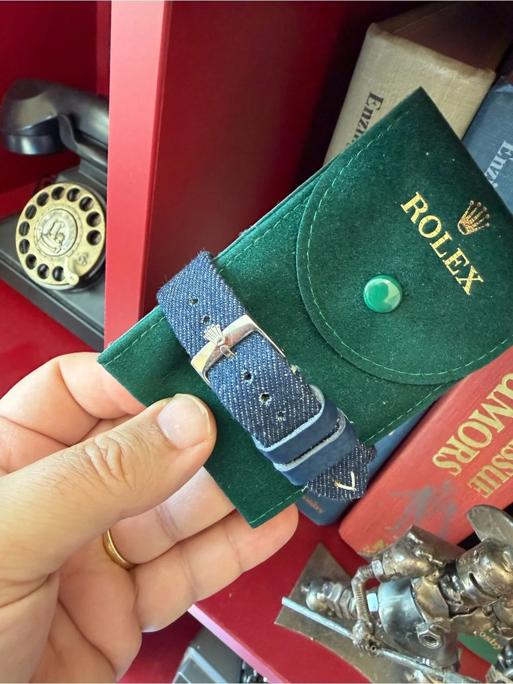 ✅ Rolex Denim Strap with Silver Rolex Buckle (Strap only - No watch) 👌